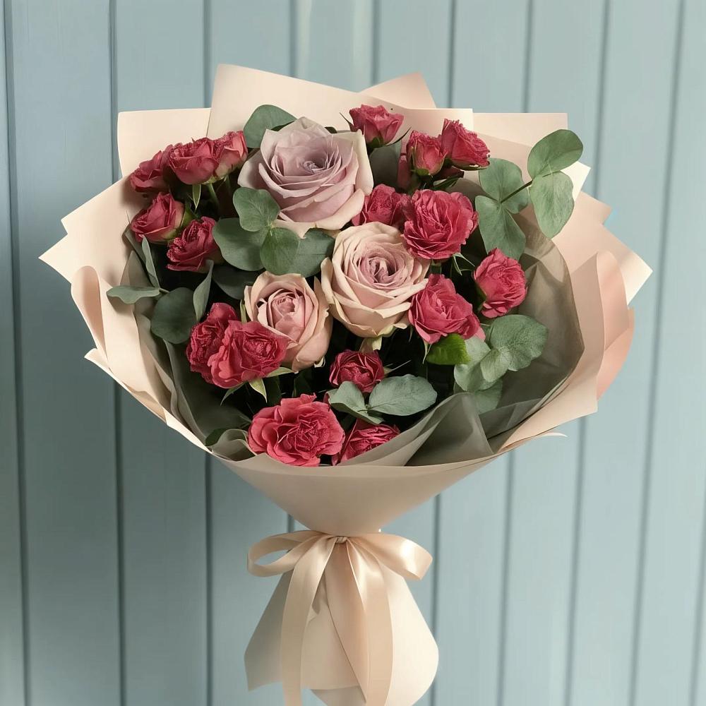 Букет цветов из: Гвоздики и Розы в Краснозоринском