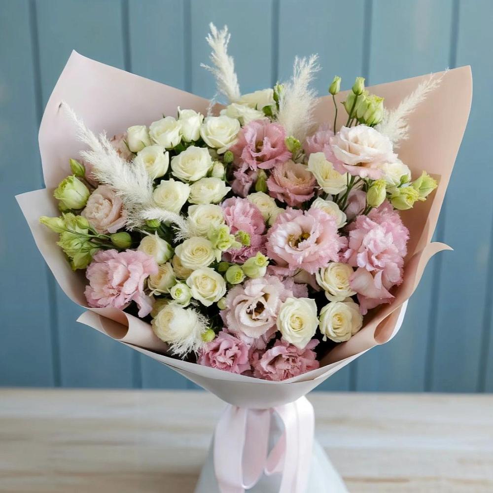 Букет цветов из: Альстромерии и Розы в Краснозоринском