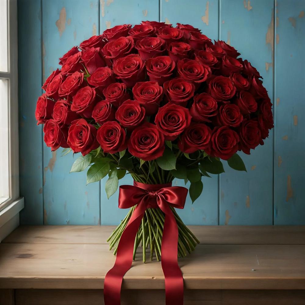 Букет Красные розы Блэк Меджик в Краснозоринском