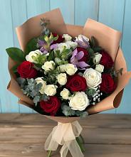 Букет цветов из:  Розы и Альстромерии в Краснозоринском