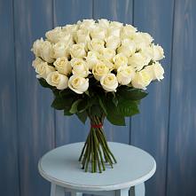 Букет 51 Белая роза Эдлесс Лав в Краснозоринском