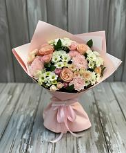 Букет цветов из:  Гвоздики, Розы и Хризантемы в Краснозоринском