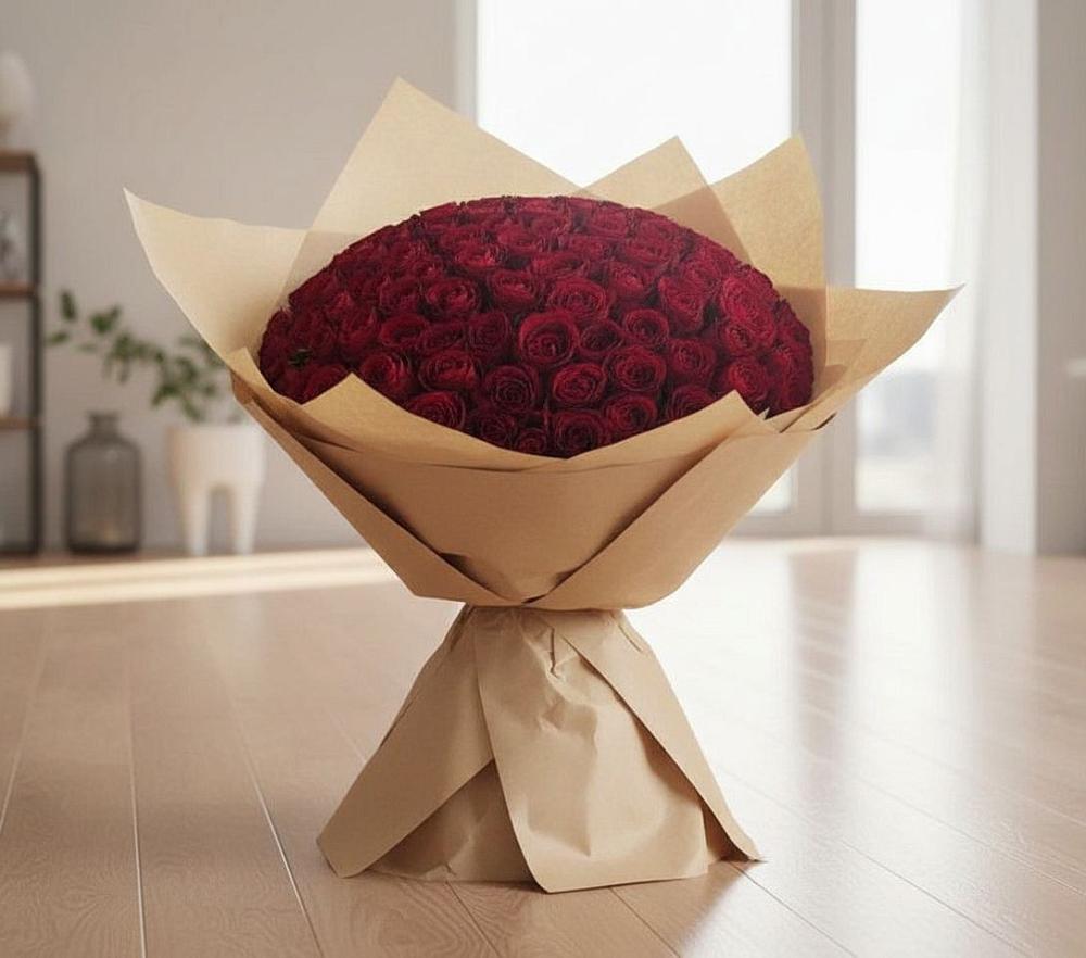Букет 101 Красная роза в Краснозоринском