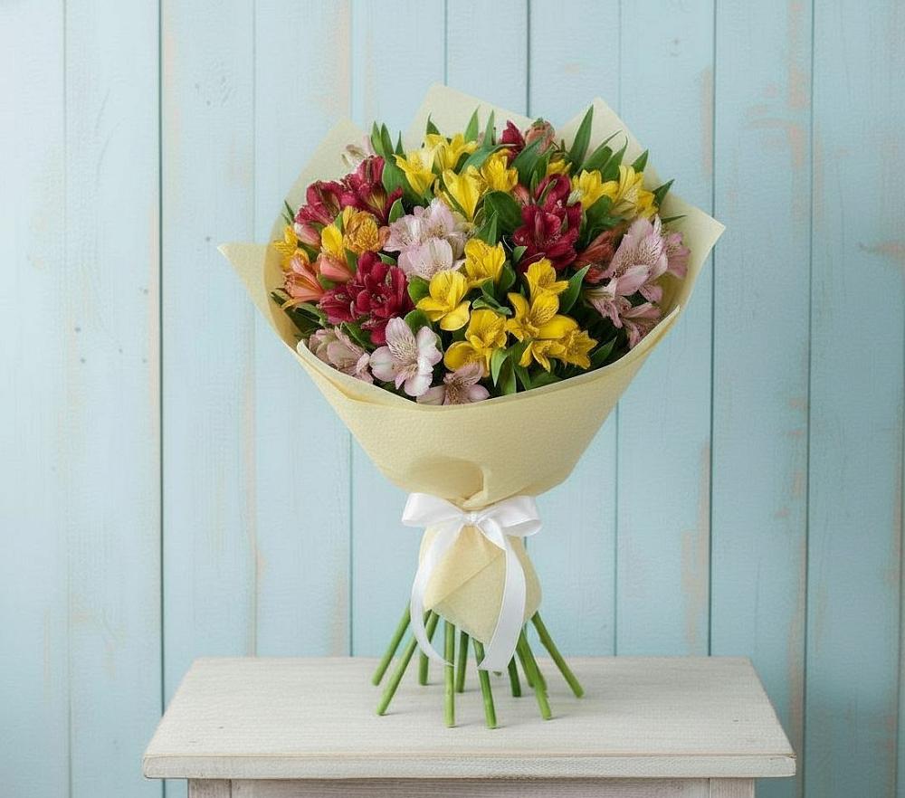 Букет цветов из: Альстромерии в Краснозоринском