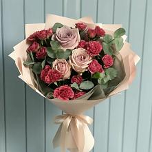 Букет цветов из:  Гвоздики и Розы в Краснозоринском