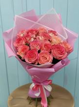 Букет 15 Розовых роз Равель в Краснозоринском