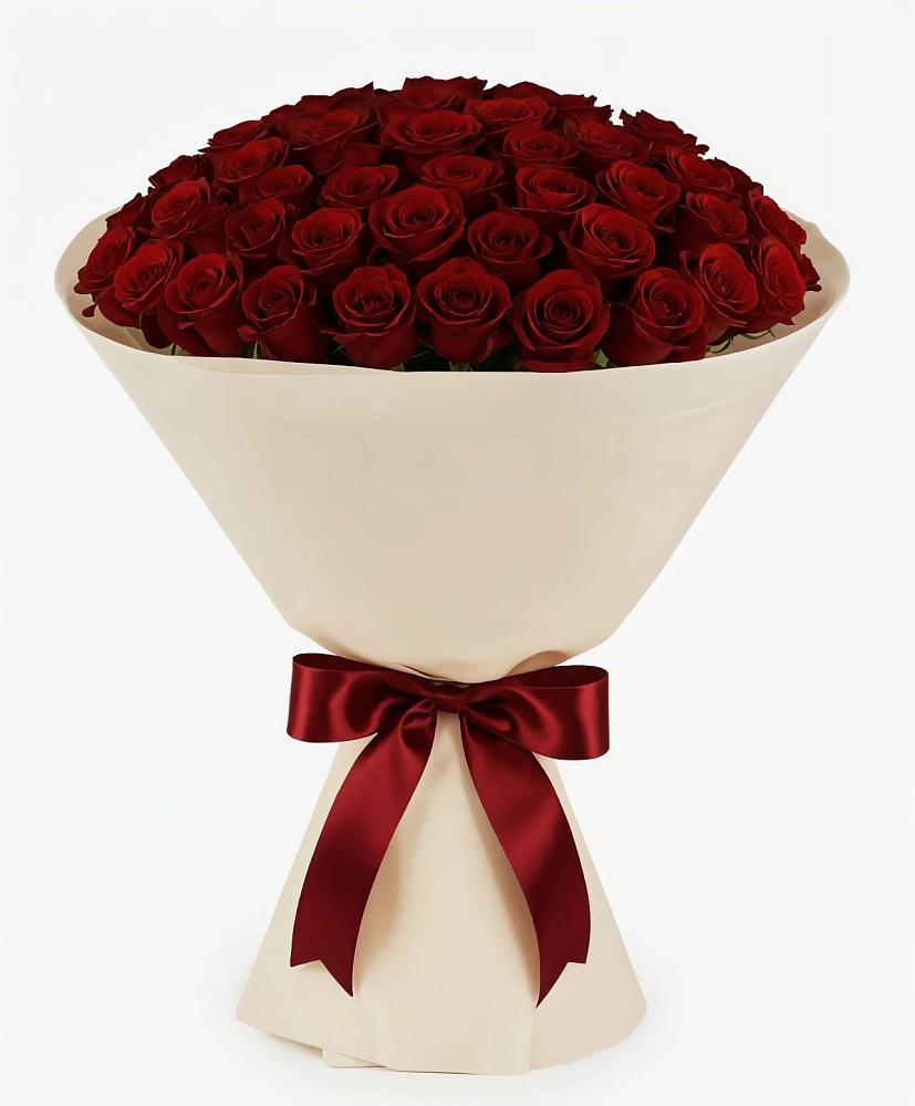 Букет 101 Бордовая роза Блэк Бакарра в Краснозоринском