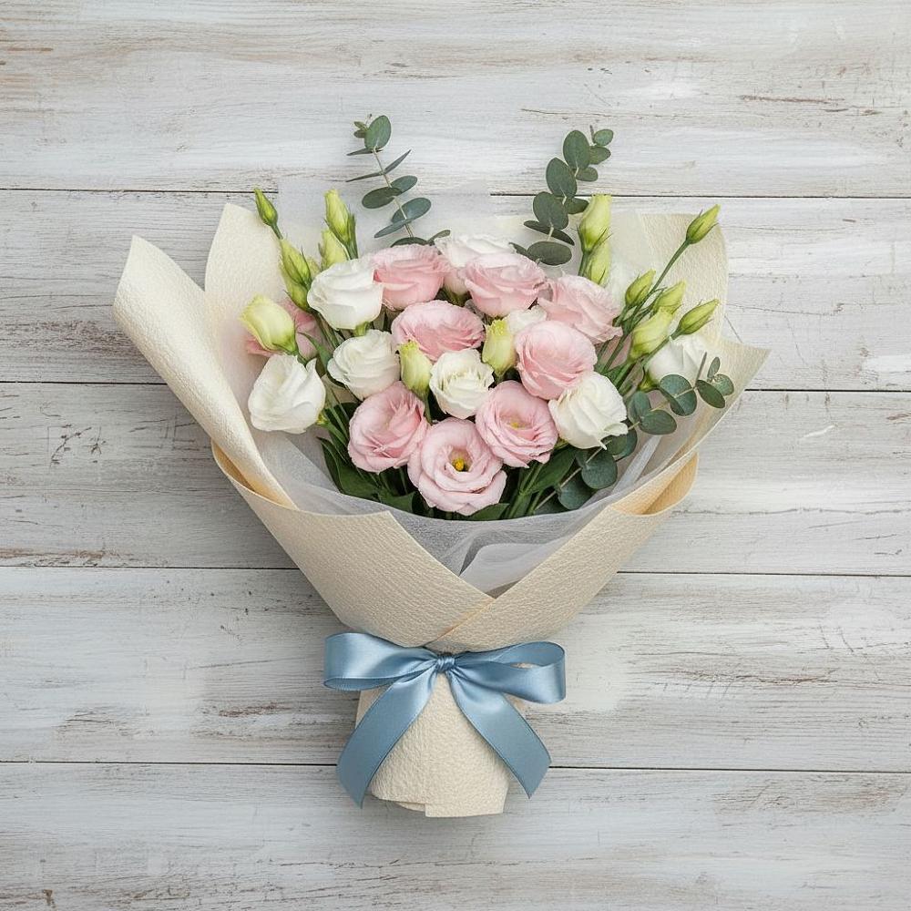 Букет цветов из: Лизиантусы в Краснозоринском